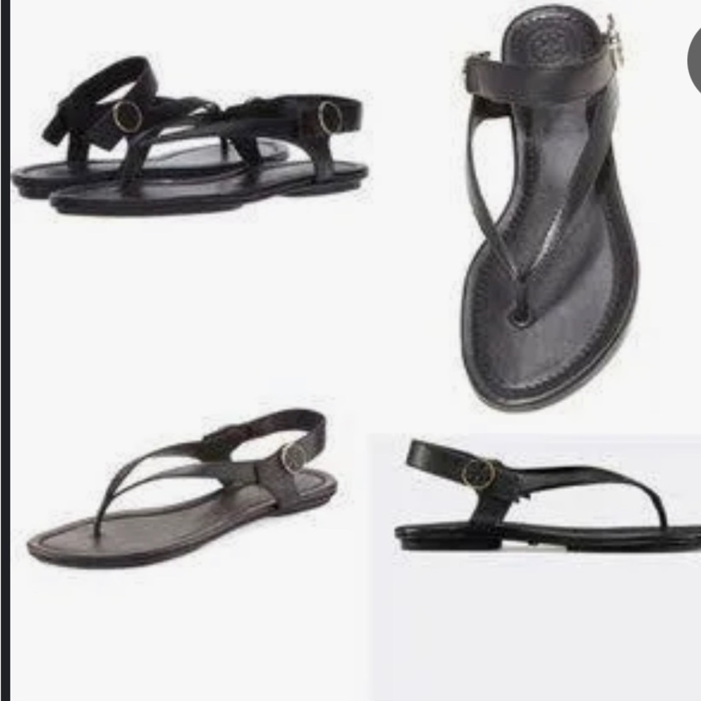 Tory Burch Shoes Minnie Travel Sandal Black Leather Size 9.5